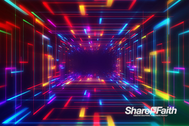 Neon Laser Tunnel Worship Video