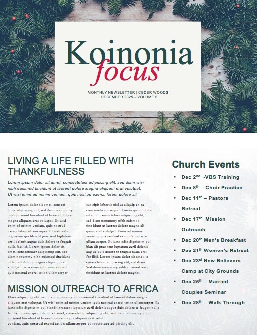Merry Christmas From Our Family To Yours Newsletter