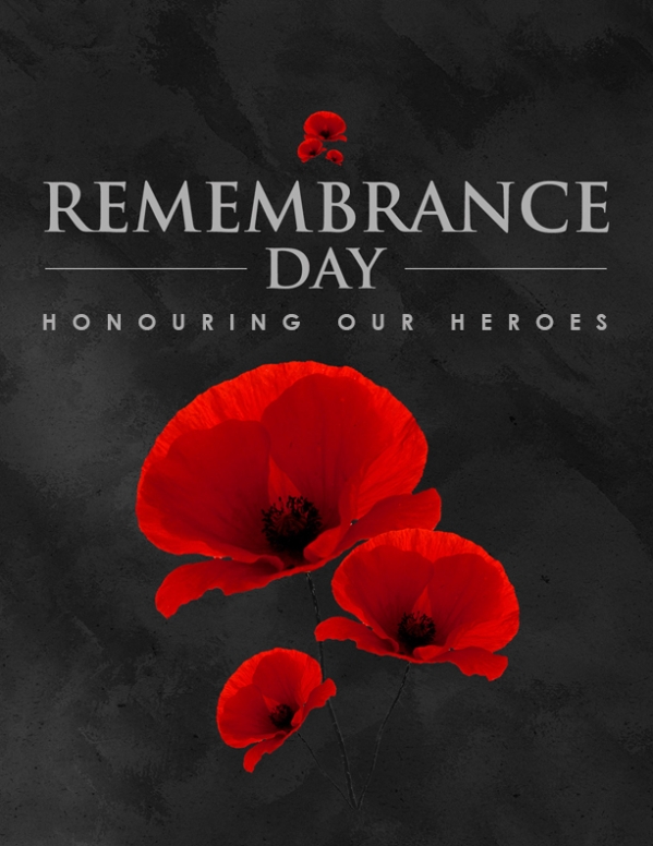 Remembrance Day Church Flyer Template