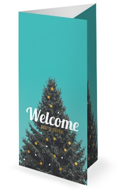 Christmas Tree Holiday Church Trifold Bulletin