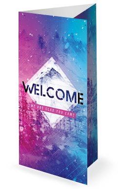 Winter Retreat Church Trifold Bulletin Template