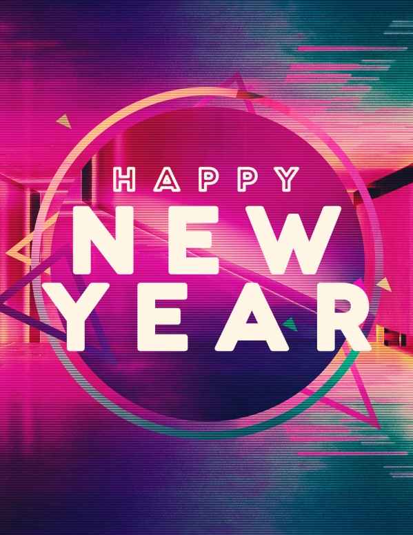 Happy New Year Modern Church Flyer