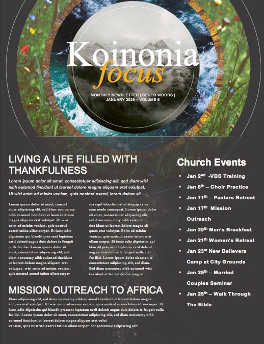 Faithfulness Of God Church Newsletter