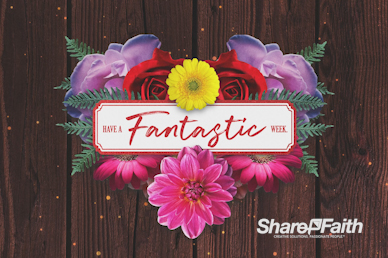 Valentine's Day Floral Church Goodbye Motion Graphic
