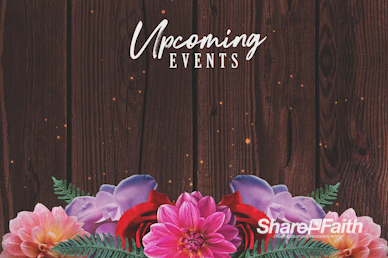 Valentine's Day Floral Church Announcements Motion Graphic