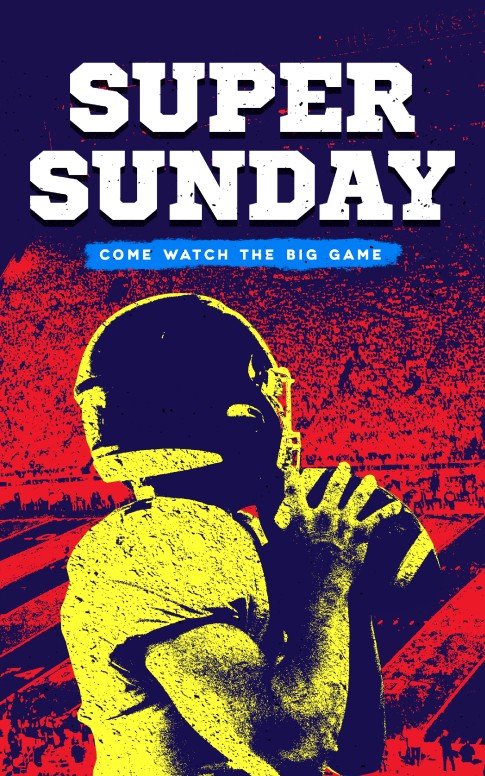 Super Sunday Football Church Bulletin