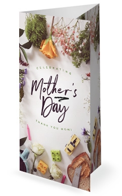 Celebrating Mother's Day Church Trifold Bulletin Template
