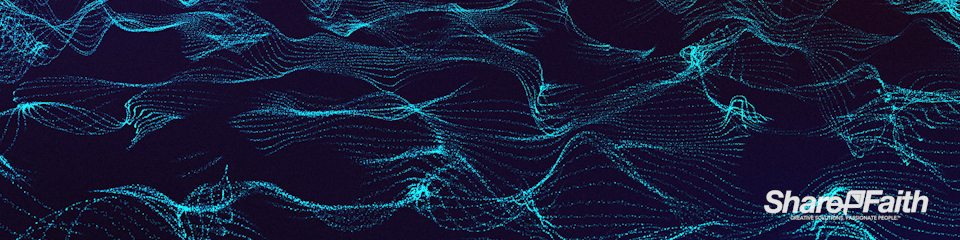 Blue Liquid Digital Wave Worship Multi Screen Video Background