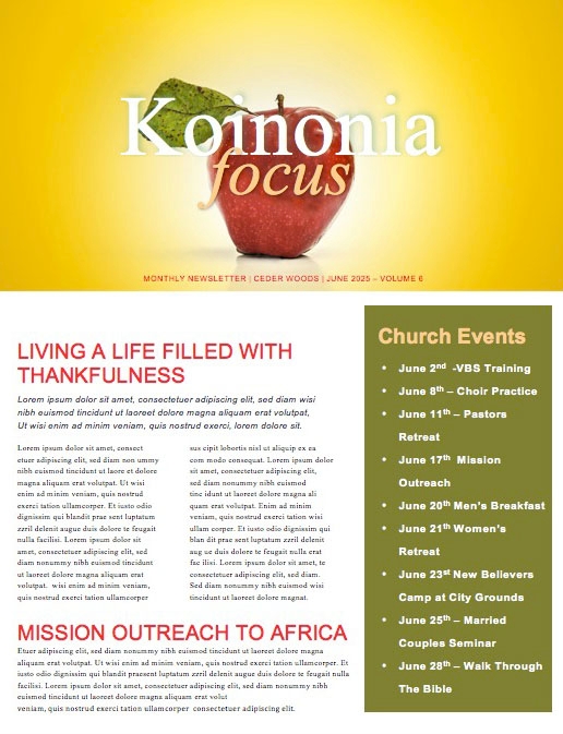 Truth & Consequences Church Newsletter Template