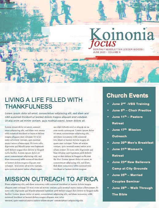 Culture Wars Christian Church Newsletter Template