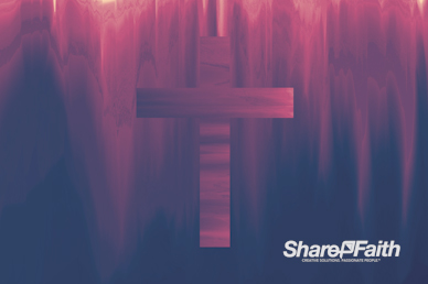 Pixel Distortion Cross Worship Motion Background