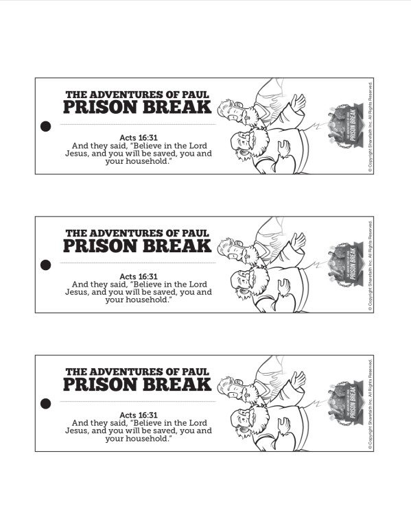 Acts 16 Prison Break Bible Bookmarks