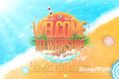 Church Summer Camp Beach Welcome Video Loop