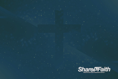 Snowy Particles Cross Worship Motion Loop