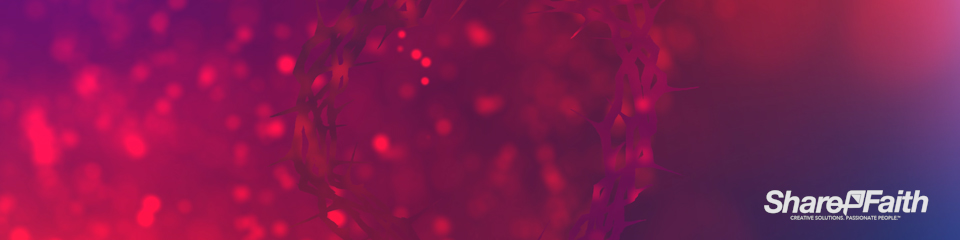 Floating Particle Crown Of Thorns Triple Wide Worship Video