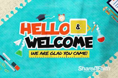 Back To School Kids Church Welcome Motion Graphic