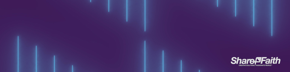 Blue Vertical Laser Beam Triple Wide Worship Loop