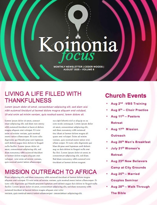 Starting Point Church Newsletter Template