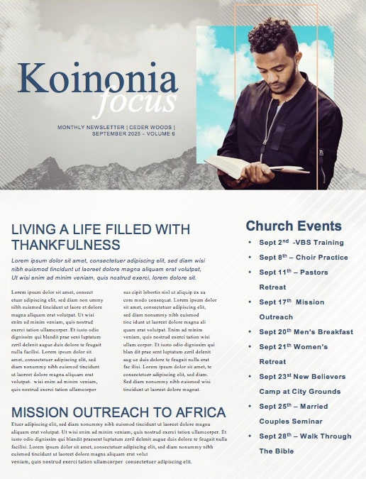 Men's Group Bible Study Newsletter