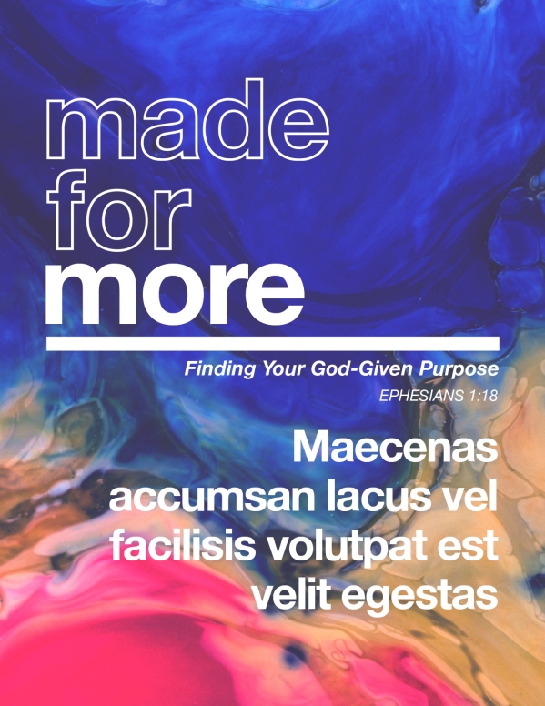Made For More Sermon Flyer Template