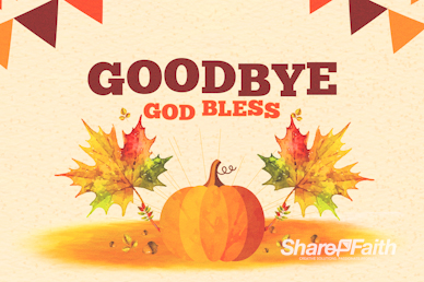Harvest Party Pumpkin Goodbye Bumper Video
