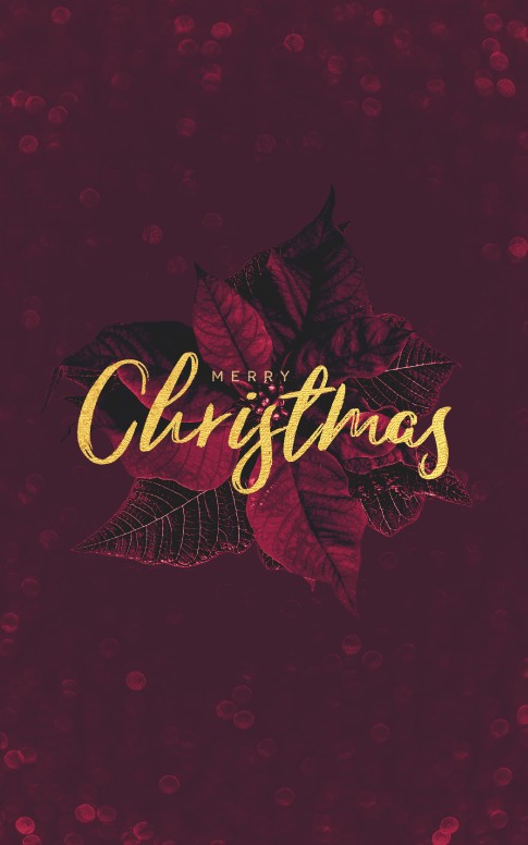 Merry Christmas Holly Service Bulletin