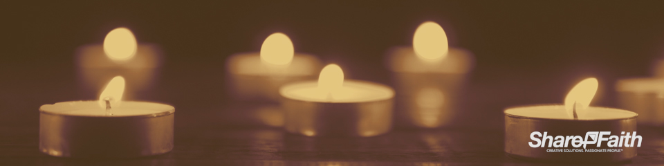 Christmas Candle Sepia Tone Triple Wide Video Loop