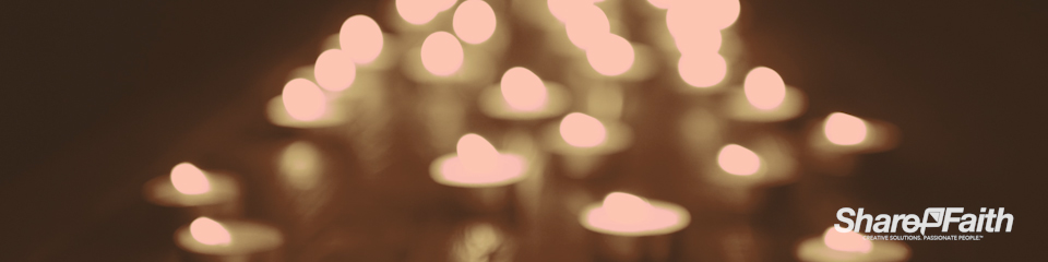 Christmas Candle Table Triple Wide Motion Background