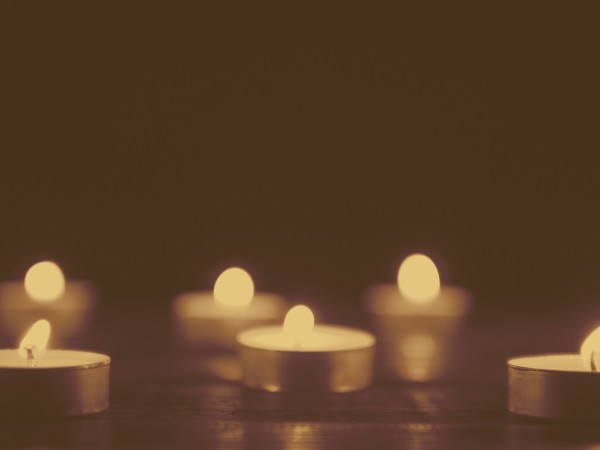 Christmas Candle Sepia Tone Worship Background