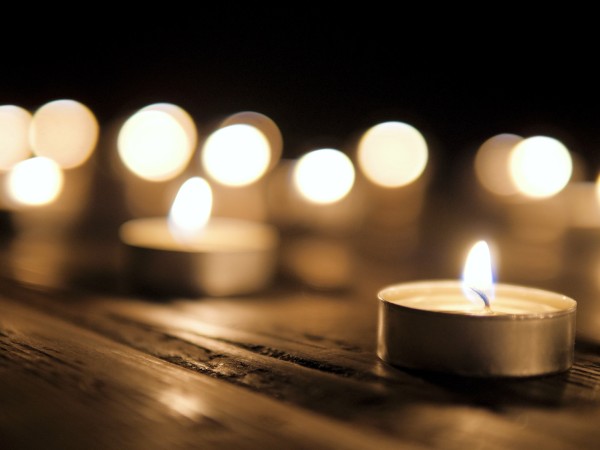 Christmas Candles Worship Background Image