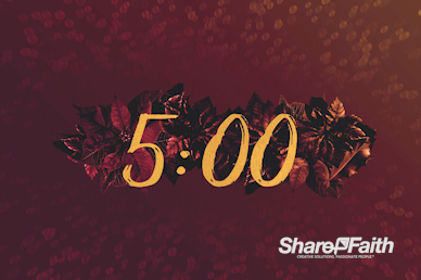 Merry Christmas Holly Countdown Timer