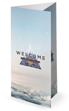 Merry Christmas Winter Trifold Bulletin Cover