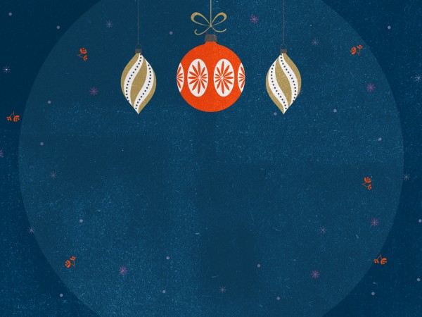 Christmas Party Ornament Worship Background
