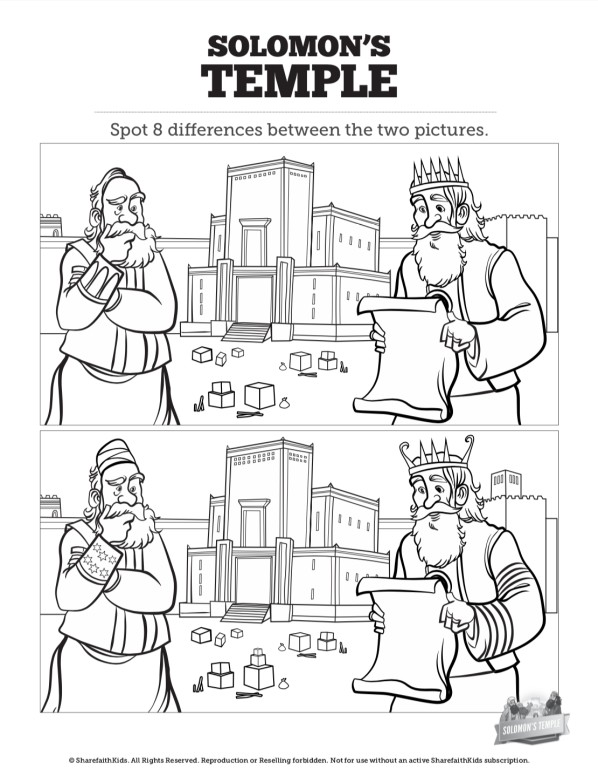 1 Kings 8 Solomon's Temple Spot the Differences