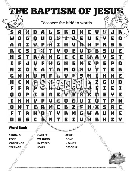 ShareFaith Media » Matthew 3 The Baptism of Jesus Bible Mazes ...