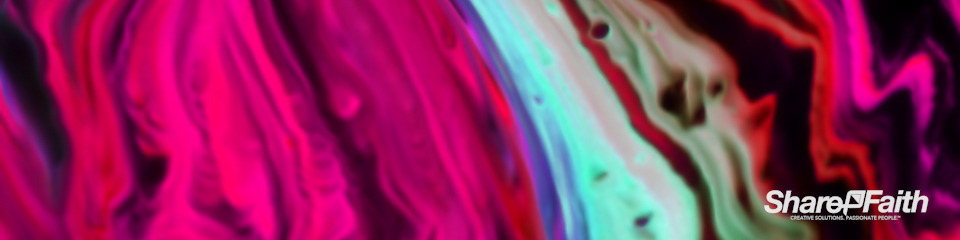 Abstract Galaxy Liquid Ink Triple Wide Video