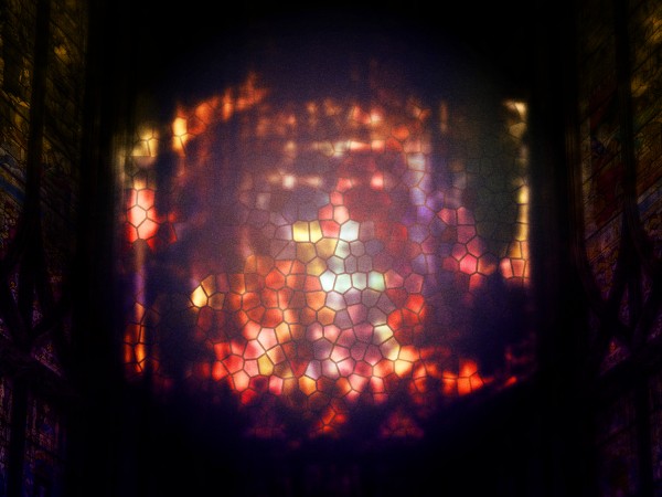 Stained Glass Window Grunge Worship Background