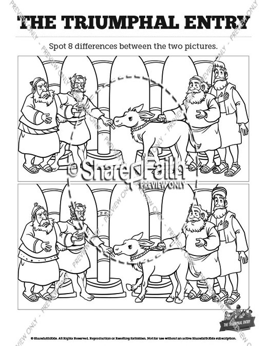 Luke 19 The Triumphal Entry Spot the Differences