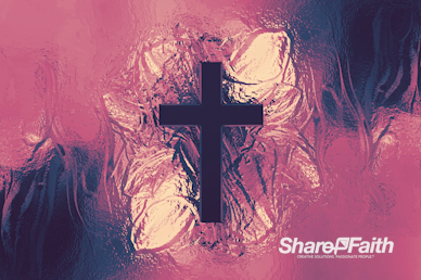Metallic Cross Colorful Texture Worship Motion Background