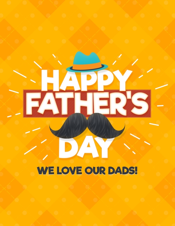Father's Day Mustache Church Flyer