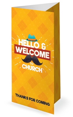 Father's Day Mustache Church Trifold Bulletin Cover