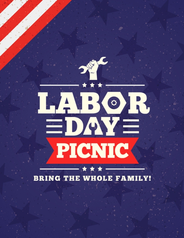Labor Day Picnic Church Flyer