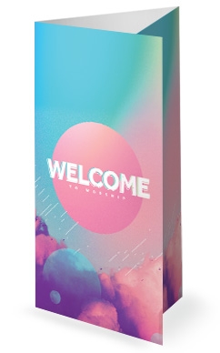 Vision Sunday Bright and Colorful Church Service Trifold Bulletin