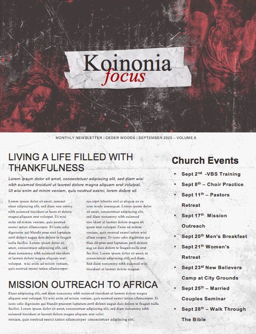 That's Not In The Bible Church Sermon Newsletter