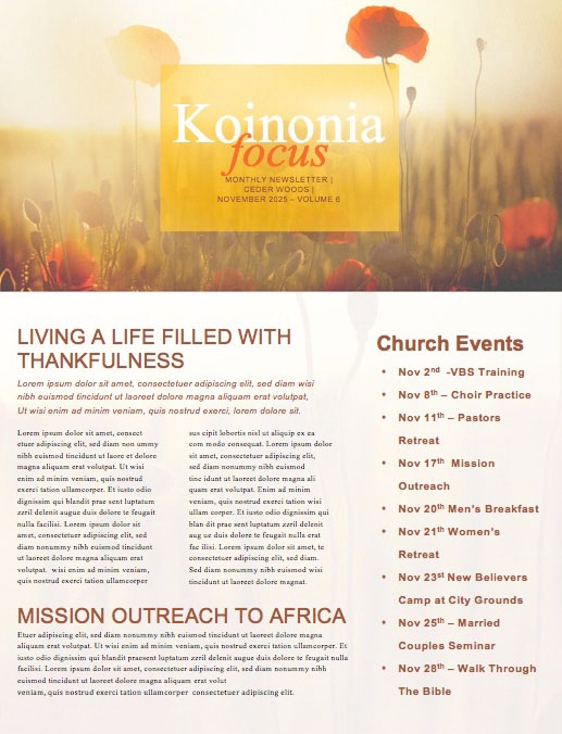 Lest We Forget Poppy Newsletter