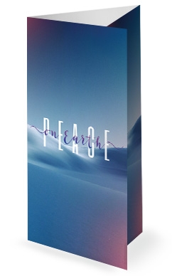 Peace On Earth Church Trifold Bulletin