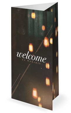 Worship Church Trifold Bulletin
