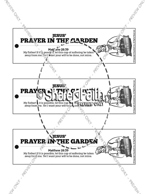 Matthew 26 Prayer in the Garden Bible Bookmarks