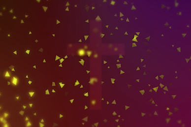 Worship Triangles Glowing Yellow Red Cross Video Loop