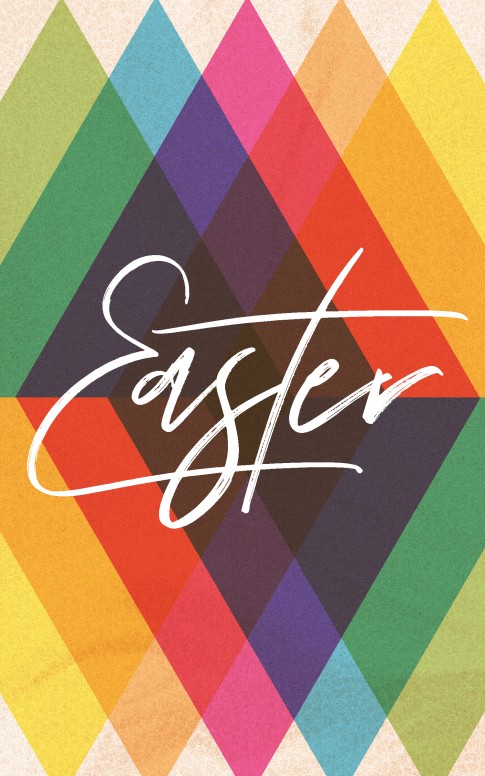 Easter Sunday Colorful Church Bifold Bulletin